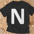 Letter N T-Shirt Geschenke für alte Männer