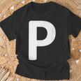 Letter P T-Shirt Geschenke für alte Männer