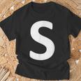 Letter S T-Shirt Geschenke für alte Männer