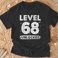 Level 68 Unlocked 68 Aniversario De Boda 68 Años Camiseta unisex Regalos para ancianos
