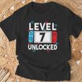 Level 7 Unlocked Gamer 7Th Birthday Video Game Boys T-Shirt Gifts for Old Men