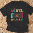 Level 8 Unlocked Gaming Birthday Boys Kid 8Th Birthday Gamer T-Shirt Gifts for Old Men