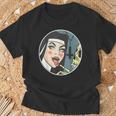 Lick Skull Unholy Nun Sexy Black T-Shirt Geschenke für alte Männer