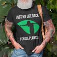 I Got My Life Back I Chose Plants Plantbased -Vegan T-Shirt Gifts for Old Men