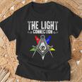 Light Connection Oes Masonry Freemasonry Masonic Freemason T-Shirt Gifts for Old Men