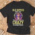 Losiejos Hippies No Mueren Simplemente Se Desvanecen Con Abuelos Locos Sin Mangas Camiseta unisex Regalos para ancianos