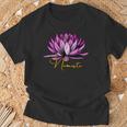 Lotusblüte Namaste Schwarzes T-Shirt, Entspannendes Yoga-Motiv Tee Geschenke für alte Männer