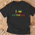 I Love Amsterdam Hemp Leaf Reggae Kiffer T-Shirt Geschenke für alte Männer