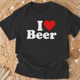 I Love Beer I Heart Beer T-Shirt Gifts for Old Men