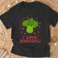 I Love Broccoli S T-Shirt Geschenke für alte Männer
