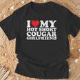 I Love My Hot Short Cougar Girlfriend I Heart My Cougar Gf T-Shirt Gifts for Old Men