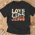 Love Like Jesus Retro Vintage Colours T-Shirt Geschenke für alte Männer