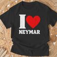 I Love Neymar Heart Family Lover Personalized Name T-Shirt Gifts for Old Men