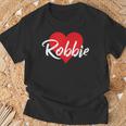 I Love Robbie First Name I Heart Named T-Shirt Gifts for Old Men