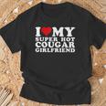 I Love My Super Hot Cougar Girlfriend I Heart My Girlfriend T-Shirt Gifts for Old Men