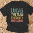Lucas The Man The Myth The Legend First Name Lucas T-Shirt Gifts for Old Men