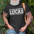 Lucas Personal Name Lucas T-Shirt Gifts for Old Men