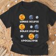 Lunar Eclipse Solar Eclipse Apocalypse Astronomy T-Shirt Gifts for Old Men