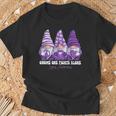 Lupus Awareness Month Purple Ribbon Gnomies Support T-Shirt Gifts for Old Men