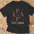 Lustiger Papa Est 1984 Papa Seit 1984 Papa 1984 T-Shirt Geschenke für alte Männer