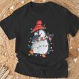 Lustiger Pinguin Weihnachten Dabbing Black T-Shirt Geschenke für alte Männer
