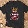 Macbeth Out Damned Spot Shakespeare Theater T-Shirt Gifts for Old Men