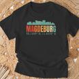 Magdeburg Skyline T-Shirt Geschenke für alte Männer