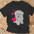 Maltese Dog And Heart Dog T-Shirt Geschenke für alte Männer