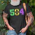 Mardi Gras New Orleans 504 Louisiana T-Shirt Gifts for Old Men