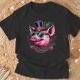 Mardi Gras Pig T-Shirt Gifts for Old Men