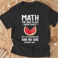Math And Watermelons Mathematics Calculation Numbers T-Shirt Gifts for Old Men