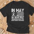 In May We Wear Gray Brain Cancer Awareness Month T-Shirt Gifts for Old Men