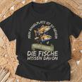 Mein Angelplatz Ist So Geheim Nicht Einmal Die Fische Wissen T-Shirt Geschenke für alte Männer