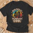 Mein Papa Ist 40 Und Richtig Cool 40Th Birthday Man T-Shirt Geschenke für alte Männer