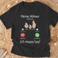 Meine Hühner Rufen An Bauer Turkey Farmer T-Shirt Geschenke für alte Männer