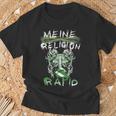 Meine Religion Rapid Fußballfan-T-Shirt, Schwarz, Fanbekleidung Geschenke für alte Männer