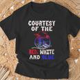Men's Courtesy Red White And Blue T-Shirt Gifts for Old Men