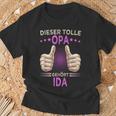 Men's Dieser Tolle Opa Gehört Ida Opi Black T-Shirt Geschenke für alte Männer