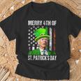 Merry 4Th Of St Patrick's Day Joe Biden Leprechaun Hat T-Shirt Gifts for Old Men