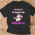 Was Mit Menschen Machen Unicorn Saying T-Shirt Geschenke für alte Männer