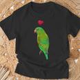 Mit Papagei Und Herz Colourful Parrot Motif T-Shirt Geschenke für alte Männer