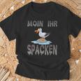 Moin Ihr Spacken Norden Seagull Flat German Slogan T-Shirt Geschenke für alte Männer