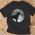 Mondlicht Labrador Silhouette Herren T-Shirt, Hundeliebhaber Design Geschenke für alte Männer
