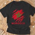 Morocco Flag Vintage Style Retro Morocco Football Mor T-Shirt Geschenke für alte Männer