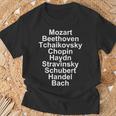 Mozart Beethoven Chopin Bach Classical Music Composers T-Shirt Gifts for Old Men