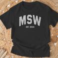 Msw Graduation 2024 Master Social Work Grad T-Shirt Gifts for Old Men
