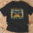 Nächstes Level Ich Werde Papa 2024 Ankündigung Gamer T-Shirt Geschenke für alte Männer