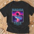 Niagara Falls Total Solar Eclipse 2024 80S New York Canada T-Shirt Gifts for Old Men