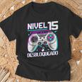 Nivel 15 Desbloqueado Cumpleaños 15 Años Camiseta unisex Regalos para ancianos