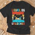 Nivel 6 Desbloqueado 6º Cumpleaños Gamer Regalos 6 Años Regalo Camiseta unisex Regalos para ancianos